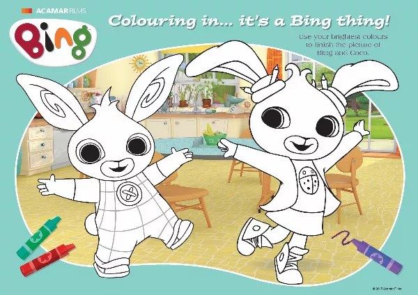 Bing & Coco Colouring Sheet